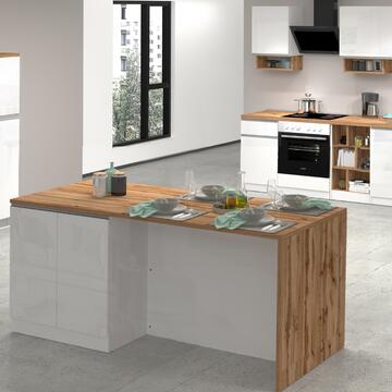 Isola Cucina Sole 4 Ante, L 200 cm, in Melaminico Bianco... - Marino fa Mercato