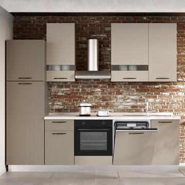 Cucina Completa Moderna 270DX Lory Basalt/Cachemire con Elettrodomestici Inclusi