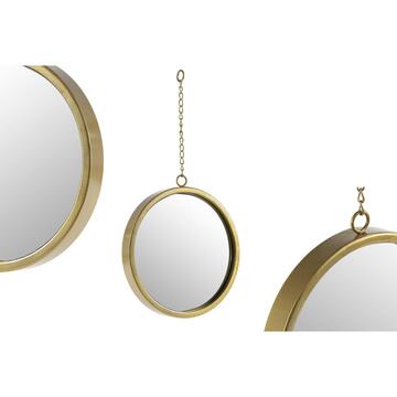 Specchio Oro Tondo da appendere 25x47x3 cm