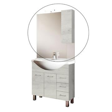 Specchiera Gaia 85 cm Quercia con mobiletto pensile