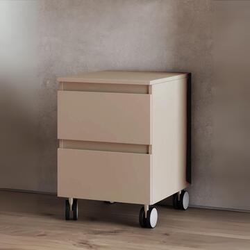 Mobile carrello multiuso con ruote 2 cassetti bianco