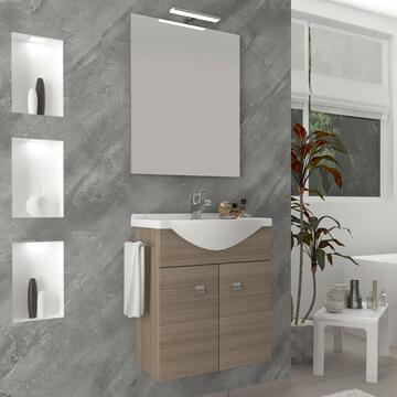 Mobile bagno sospeso Zaffiro con lavabo e specchio,... - Marino fa Mercato