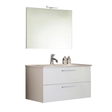 Mobile bagno sospeso moderno Alice bianco con lavabo...