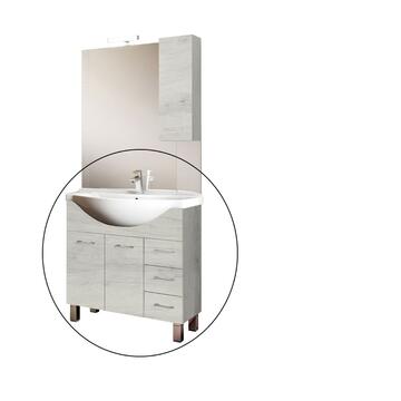 Mobile bagno Gaia 85 cm Quercia con lavabo