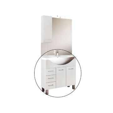 Mobile bagno con lavabo Gaia bianco 3 cassetti + 2 ante