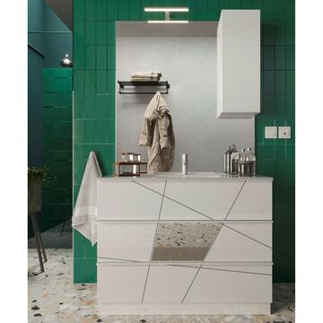 Mobile base bagno moderno Vittoria da terra con lavabo,... - Marino fa Mercato