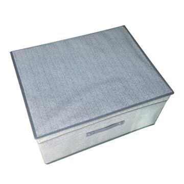 Scatola Contenitore Salvaspazio Dessy 50x40 h30 cm, in Tessuto con Coperchio
