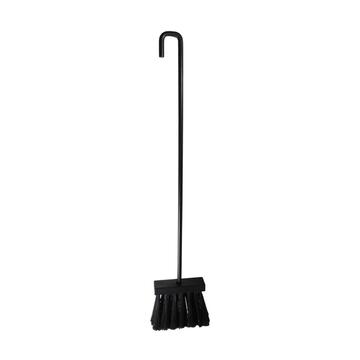 Scopetta Roccaraso 55 cm in Ferro Battuto Nero per Pulizia Camino e Stufe