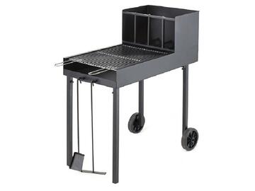 Barbeque portatile a carbone e legna Super Dragone 50x90