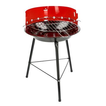 Barbecue tondo a carbone con paravento e griglia 36cm - Marino fa Mercato