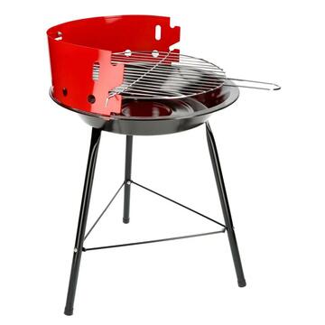 Barbecue tondo a carbone con paravento e griglia 36cm - Marino fa Mercato