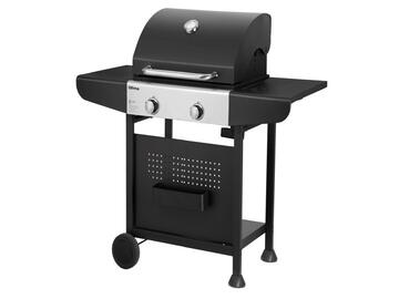 Barbque a gas 2 fuochi con ruote e coperchio OKG102 48x42