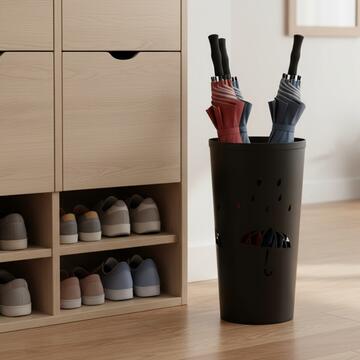 Portaombrelli in Metallo con Motivo Pioggia Traforato - 21x21 h47 cm - per Ingressi, Uffici, Negozi - Colori Assortiti