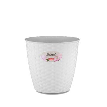 Vaso natural 19 cm bianco Marino fa Mercato