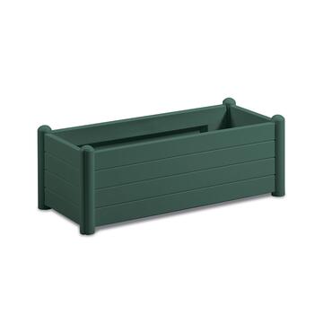 Fioriera Rettangolare Verde Italia 100x43x h35,4 cm Effetto Legno, Fioriera Modulare da Esterno