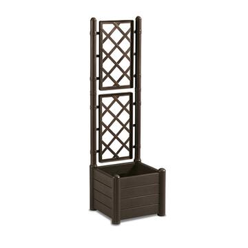 Fioriera Quadra Moka Italia con Spalliera 43x43 h142...
