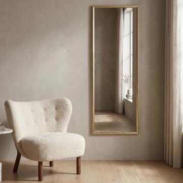 Specchio da Parete Rettangolare 30x120 cm con Cornice in Polistirene, Design Moderno e Resistente