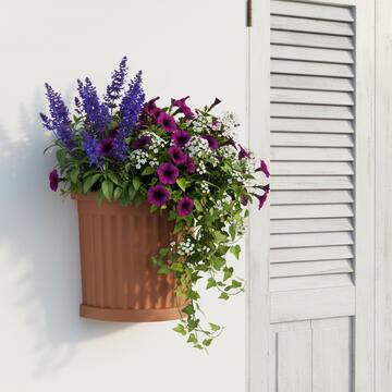 Vaso Roma Parete con sottovaso