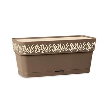 Balconetta Opera Gaia in Polipropilene Tortora/Vaniglia - 30x13 h12 cm - per Giardino, Terrazza, Veranda, Balcone