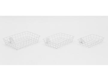 Cesta set 3 Rettangolare Metallo