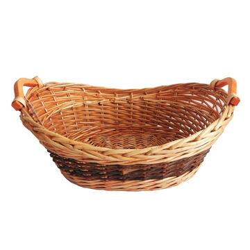 Cesto in Vimini Oval Biggy 51x39 h15/19 cm - Multicolor/Marrone/Tortora... - Marino Fa Mercato