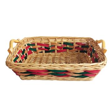 Cesto in Vimini Rectangular Biggy 50x39 h15 cm - Multicolor/Marrone/Tortora (Scegli il colore dopo l'ordine)