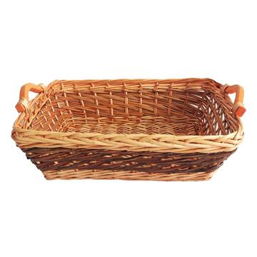 Cesto in Vimini Rectangular Biggy 50x39 h15 cm - Multicolor/Marrone/Tortora... - Marino Fa Mercato