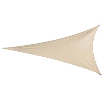 Tenda a Vela Triangolare Beige 5x5x5 mt in HDPE Ombreggiante con Occhielli e Corde