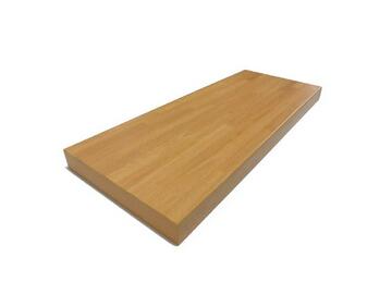 Mensola legno faggio con fissaggio a scomparsa, 120x25x3,8