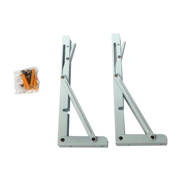 Set 2 Reggimensola Pieghevoli 25 cm Bianchi, Supporto a Parete per Mensole Marino Fa Mercato