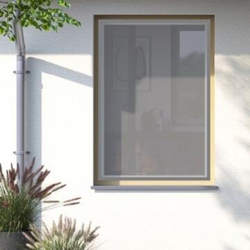 Zanzariera Adesiva Ecco Grigia 130x150 cm Riducibile per Finestre e Camper