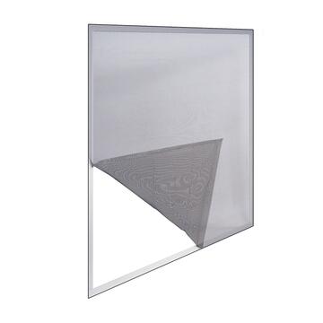 Zanzariera Adesiva Ecco Grigia 150x180 cm Riducibile per Finestre e Camper