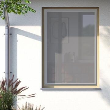 Zanzariera Adesiva Ecco Grigia 150x180 cm Riducibile per Finestre e Camper
