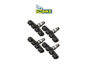 Seti di 4 pattini per freni v-brake.