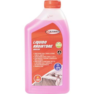 Liquido radiatore rosso Start, -22°, da 1 litro.