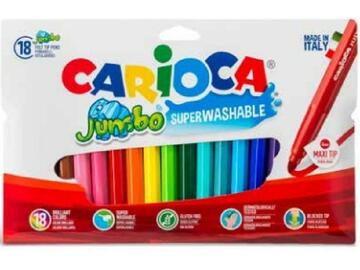 Confezione 18 pennarelli Carioca Jumbo Marino fa Mercato