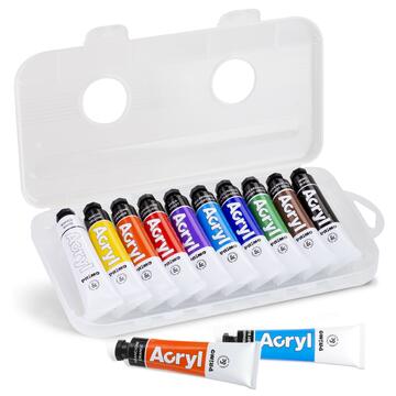 10 Tubetti acrilico fine 18 ml