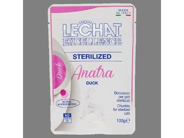 LeChat Busta Sterilized 100 gr Anatra cibo per gatti