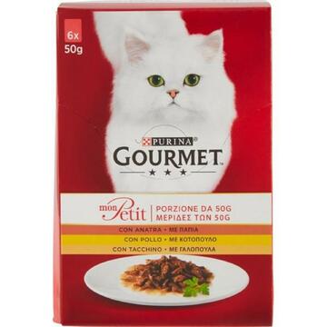 Gourmet Mon Petit carni delicate 6 x 50 gr cibo per...