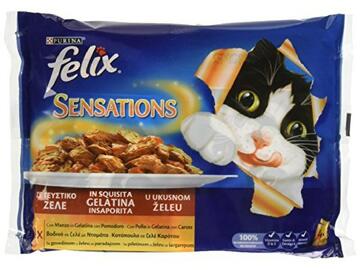Felix Sensations 4 buste da 100 gr Manzo cibo per gatti - Marino fa Mercato