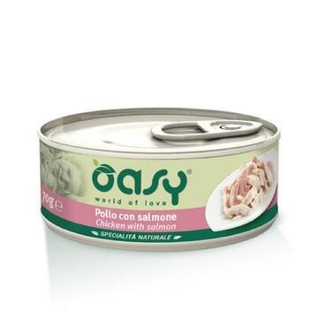 Oasy Cat Pollo e Salmone gr70