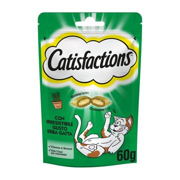 Catisfactions Snack per Gatti all'Erba Gatta 60 gr