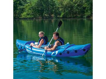 Kayak gonfiabile con remi, colore blu. Ospita 2 persone. - Marino fa Mercato