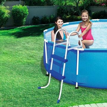 Scaletta piscina fuoriterra 2 gradini antiscivolo h107... - Marino fa Mercato