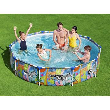 Piscina fuori terra tonda 305x66 Steel Savana Bestway... - Marino fa Mercato