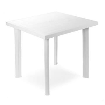 Tavolo da giardino Fiocco in plastica bianca 75x80 - Marino fa Mercato