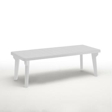 Tavolo in plastica bianca allungabile Bergen da esterno 160/220 - Bica