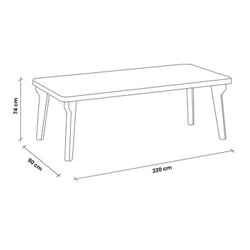 Tavolo Allungabile in Polipropilene Bianco Bergen 160/220x90... - Marino Fa Mercato