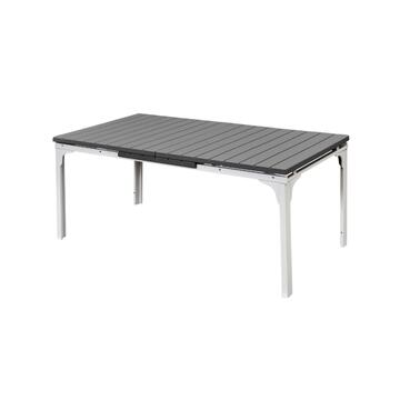 Tavolo da esterno Blow con Motivo Legno Bianco/Grigio 180/240x75x89.5cm Marino Fa Mercato