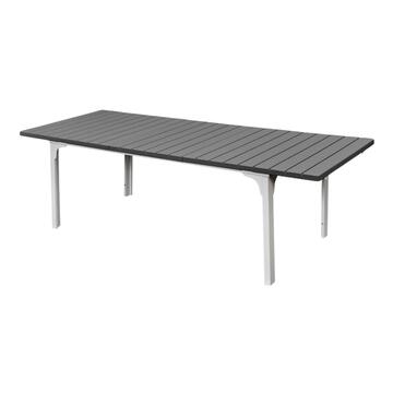Tavolo da esterno Blow con Motivo Legno Bianco/Grigio 180/240x75x89.5cm